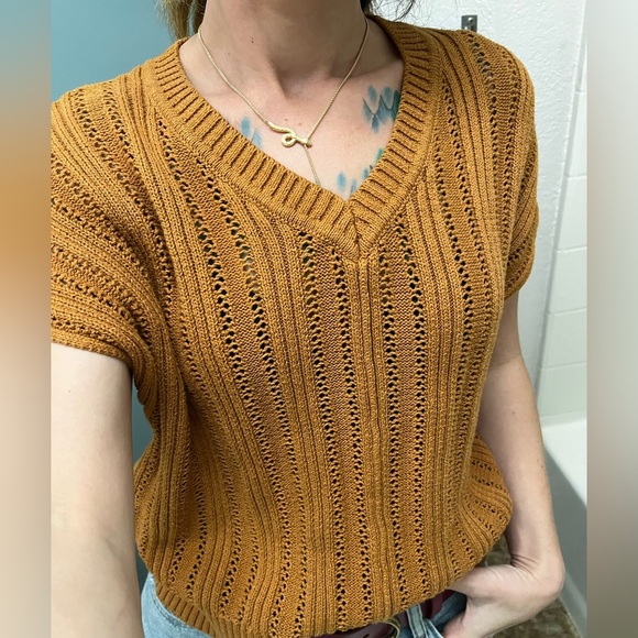 Joie Sweaters - Joie Knit Minimalist Dolman Sleeve Sweater Vest Caramel Brown Size S